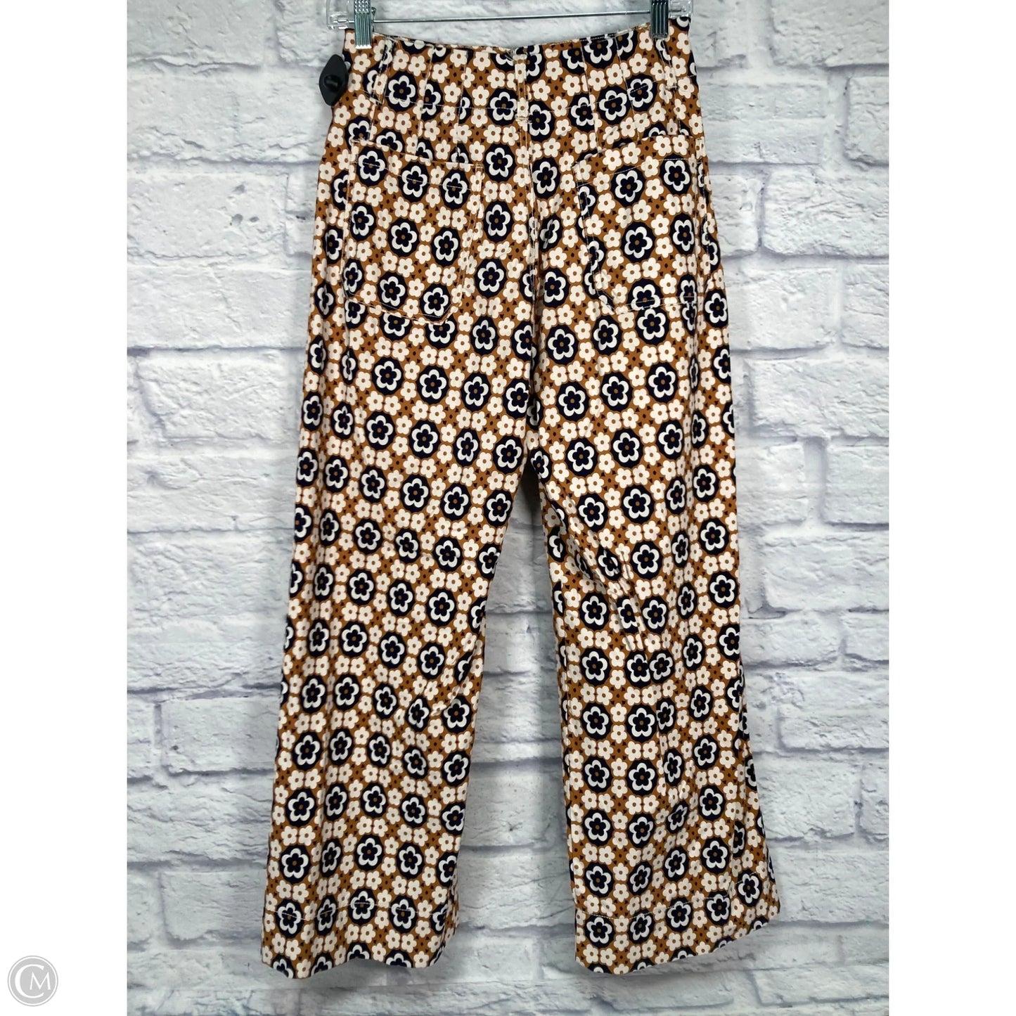 Pants Cropped By Maeve In Blue & Orange, Size: 4