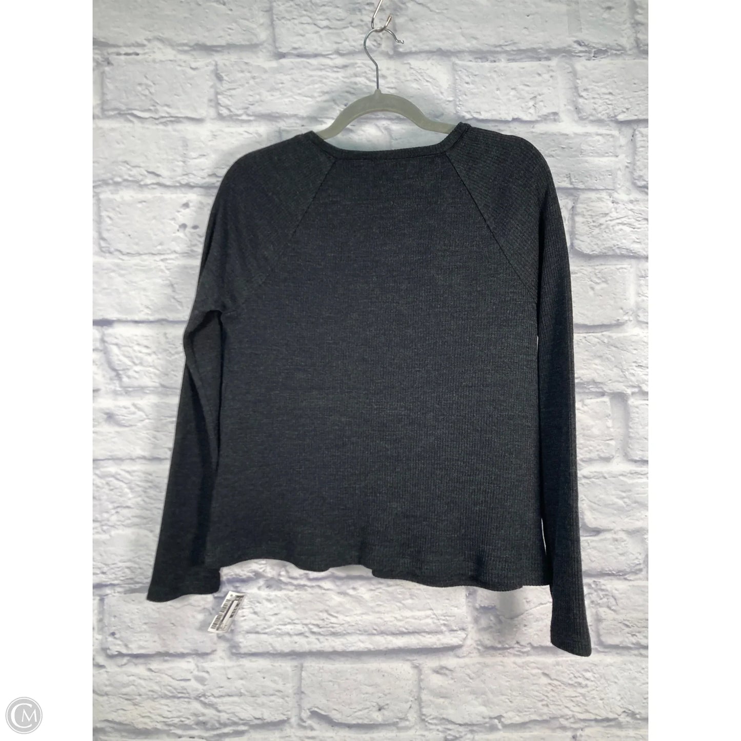 Top Long Sleeve By Theory In Grey, Size: S