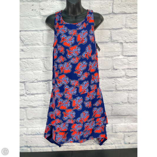 Dress Casual Short By Anthropologie In Blue & Red, Size: M