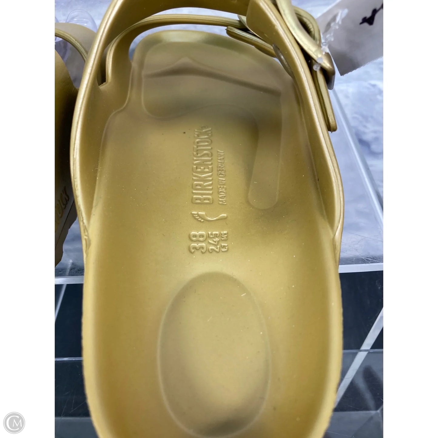 Sandals Flats By Birkenstock In Gold, Size: 7.5