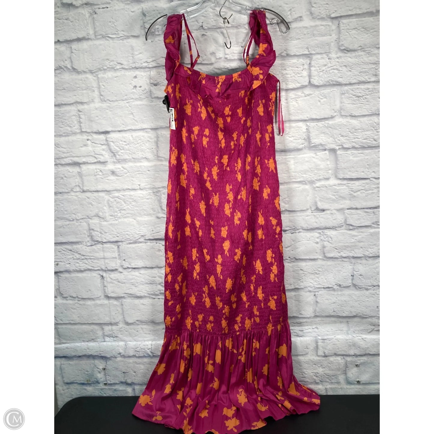 Dress Casual Maxi By Anthropologie In Orange & Pink, Size: Xl