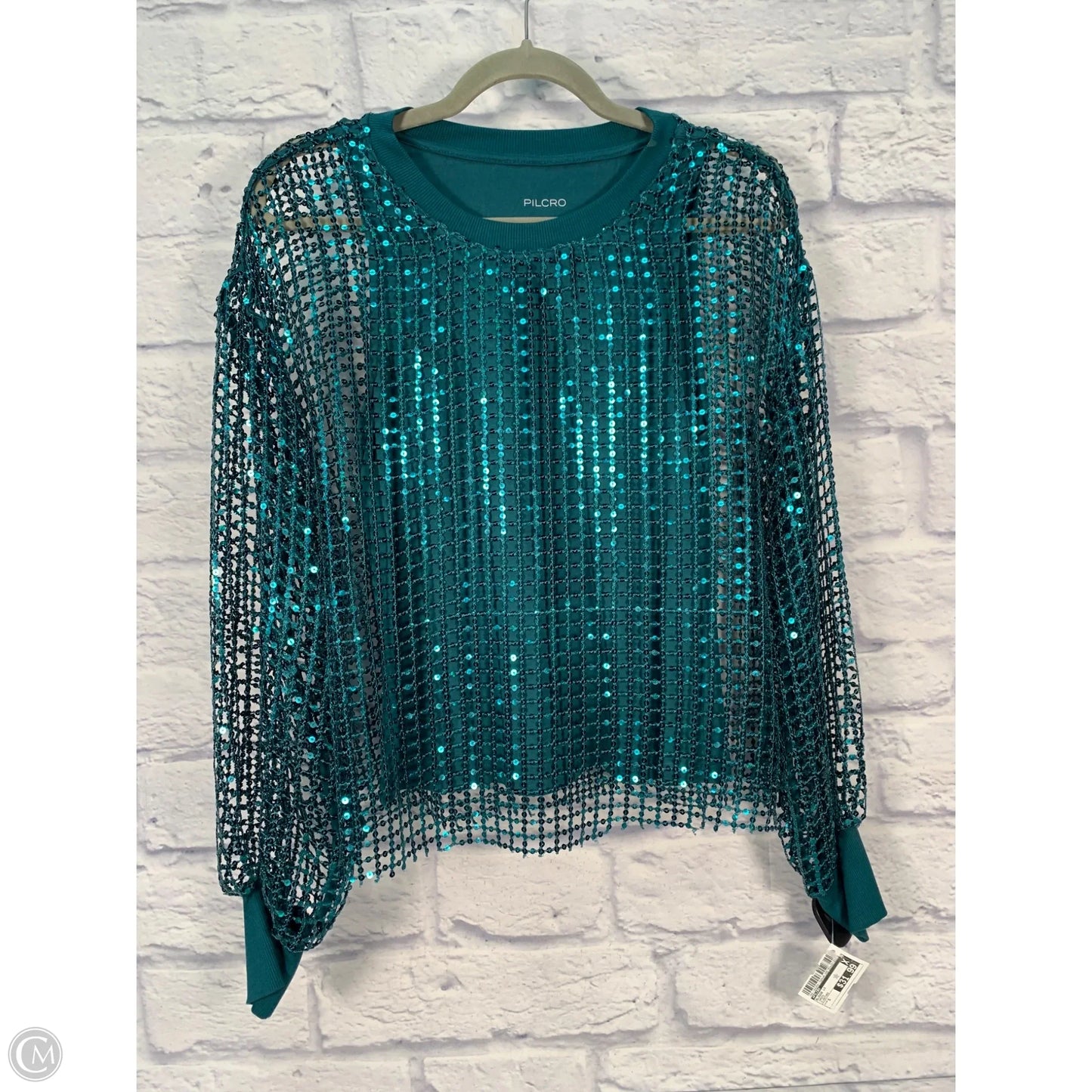 Blouse Long Sleeve By Pilcro In Green, Size: S