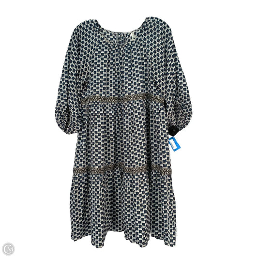 Dress Casual Short By Anthropologie In Blue & White, Size: Xs