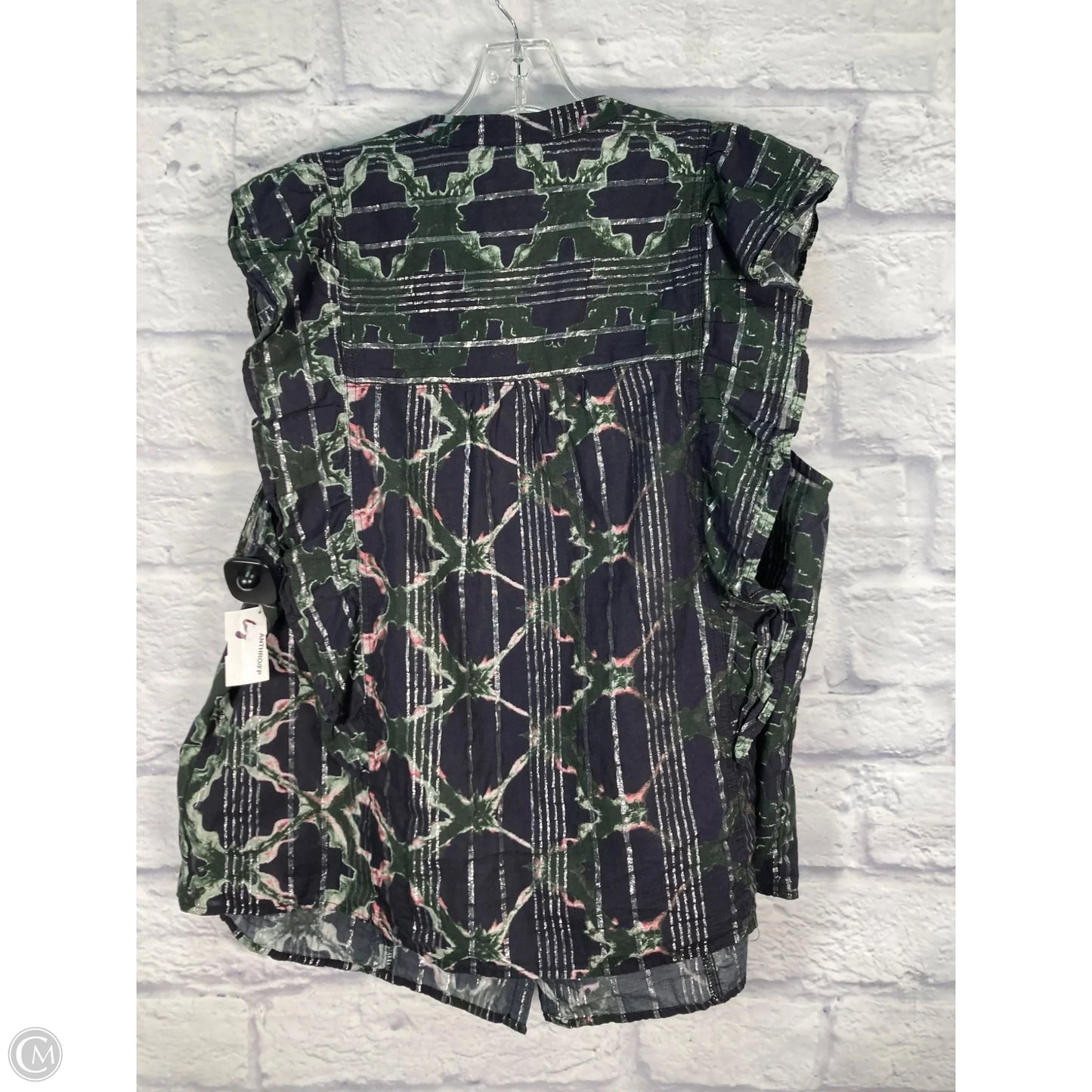 Top Sleeveless By Pilcro In Blue & Green, Size: Xl