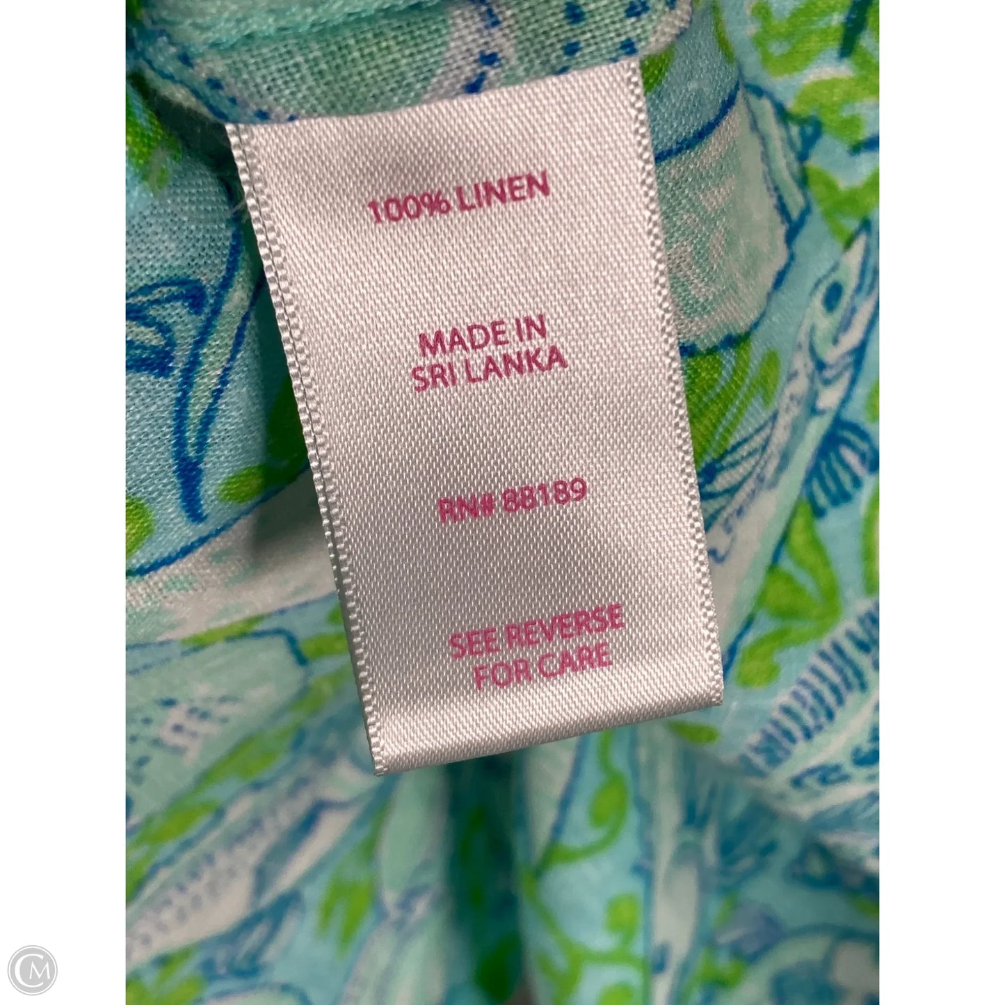 Top Long Sleeve Designer By Lilly Pulitzer In Blue & Green, Size: Xxs