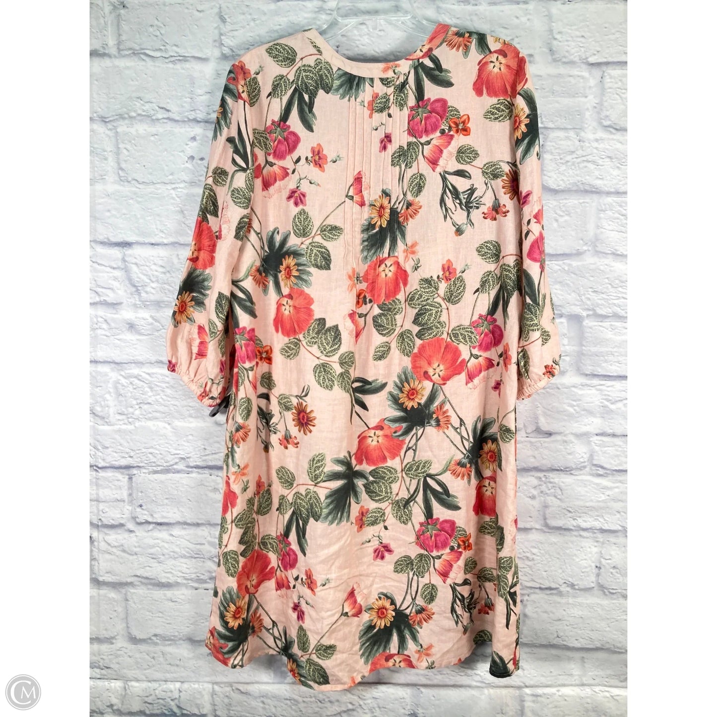 Dress Casual Short By Chicos In Green & Pink, Size: M