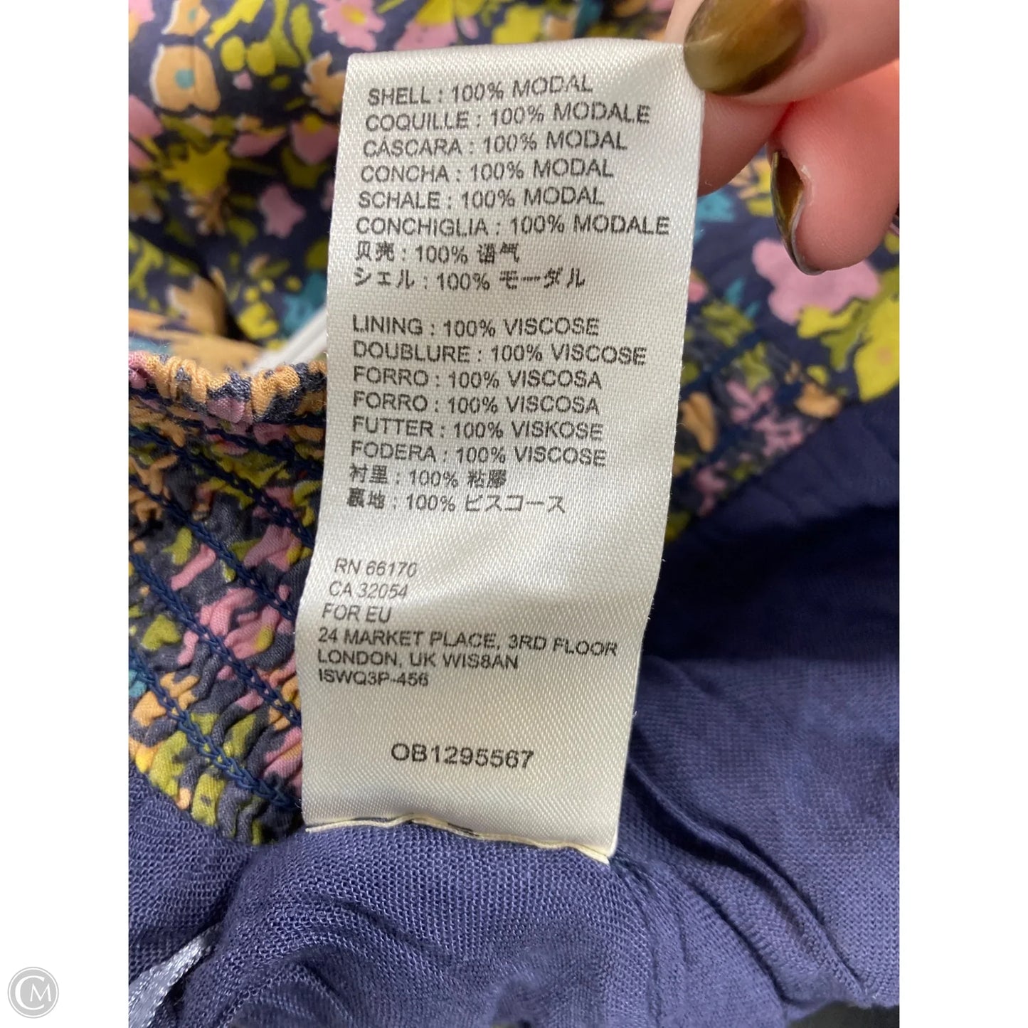 Skirt Set 2pc By Free People In Blue & Yellow, Size: Xl