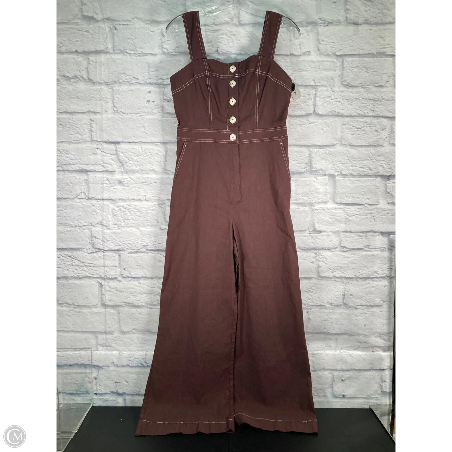Jumpsuit By Maeve In Brown & White, Size: M