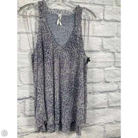 Top Sleeveless By Anthropologie In Purple & Silver, Size: L