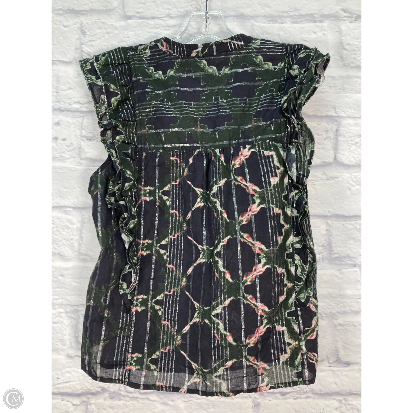 Top Sleeveless By Pilcro In Blue & Green, Size: L