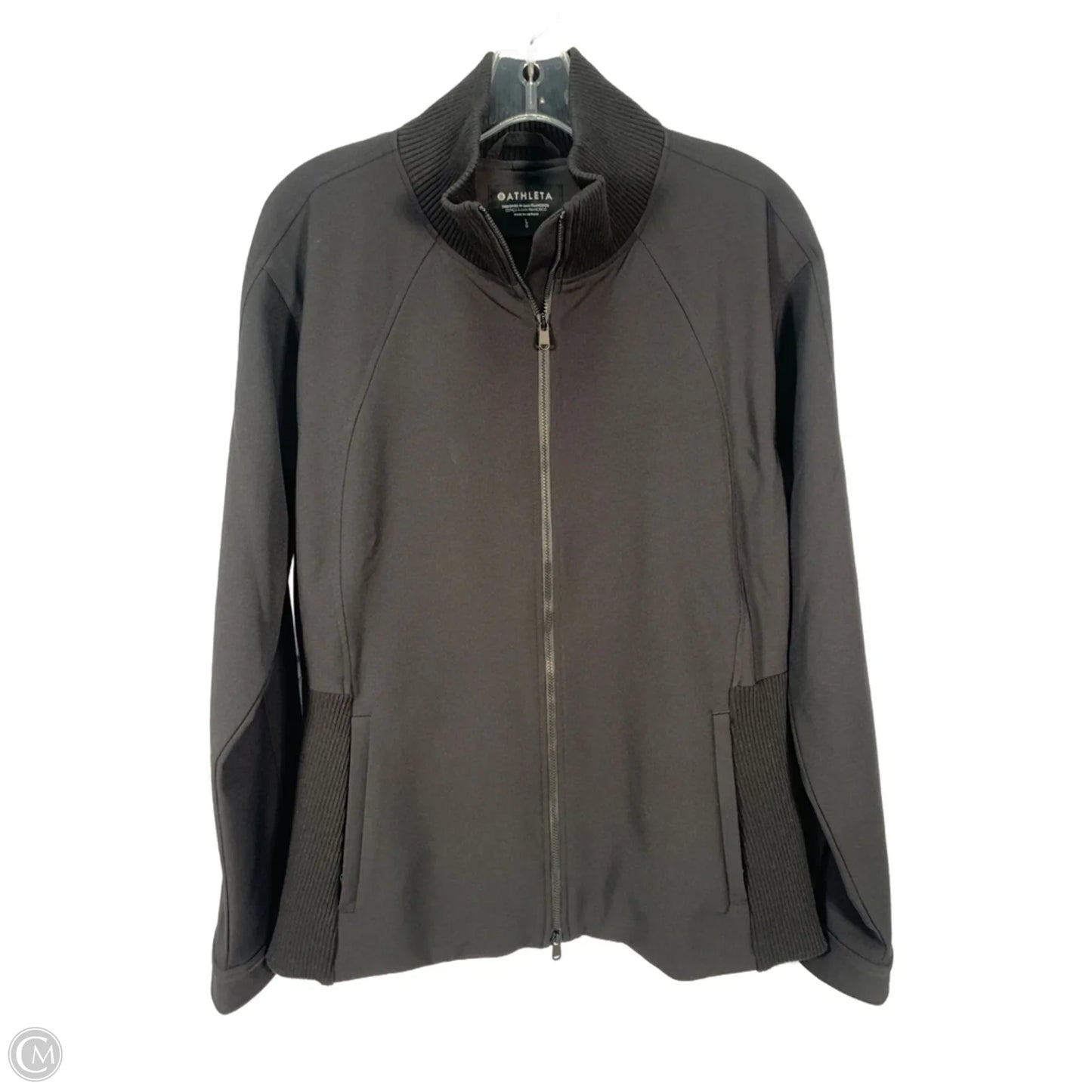 Athletic Jacket By Athleta In Black, Size: L