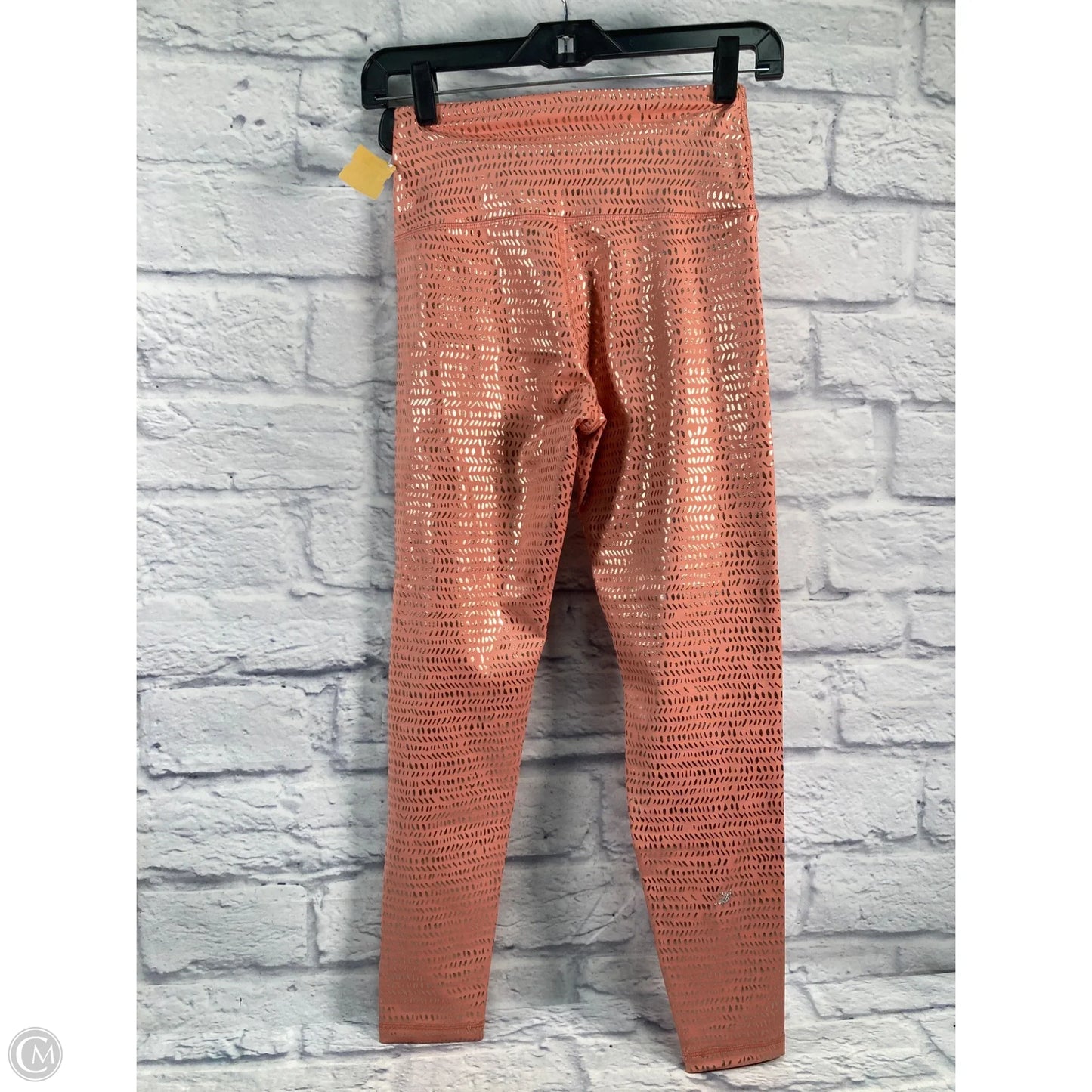 Athletic Leggings By Glyder In Orange & Silver, Size: Xs