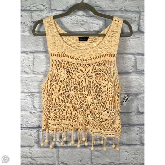 Top Sleeveless By Topshop In Orange, Size: S
