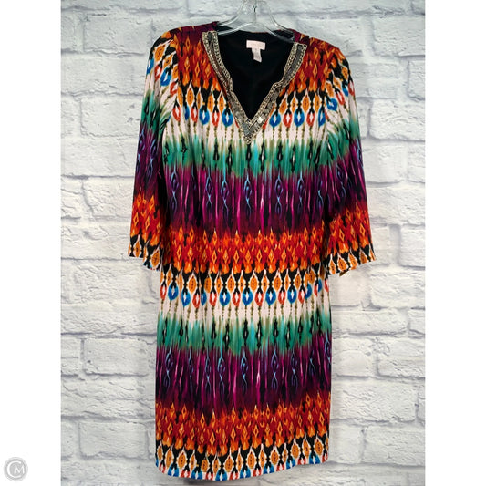 Dress Casual Short By Chicos In Purple & Red, Size: M