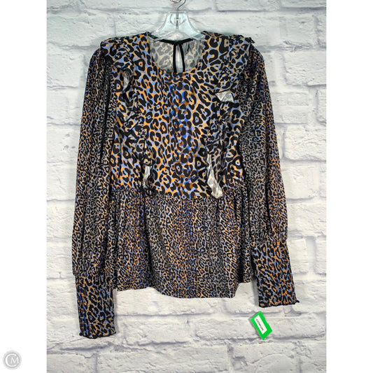 Blouse Long Sleeve By Blank London In Animal Print, Size: S