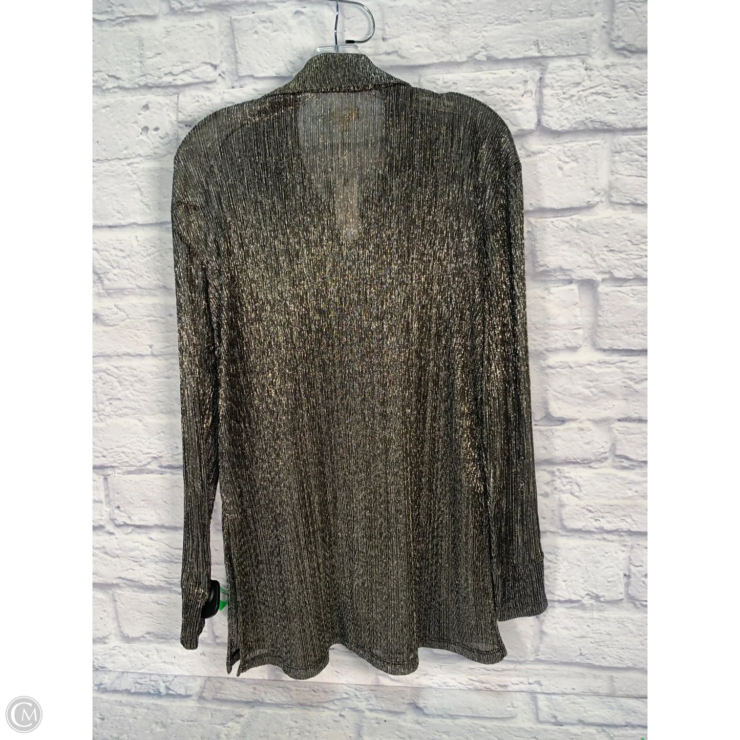 Tunic Long Sleeve By Pilcro In Gold & Silver, Size: M