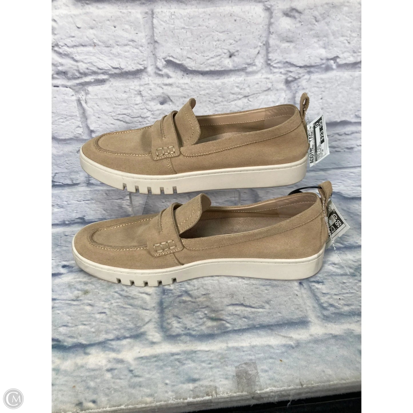 Shoes Flats By Vionic In Brown & Cream, Size: 10