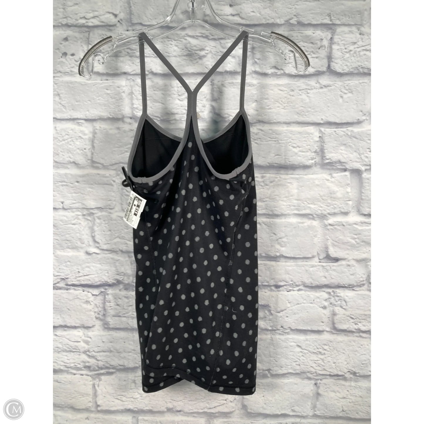 Athletic Tank Top By Lululemon In Black & Grey, Size: 6