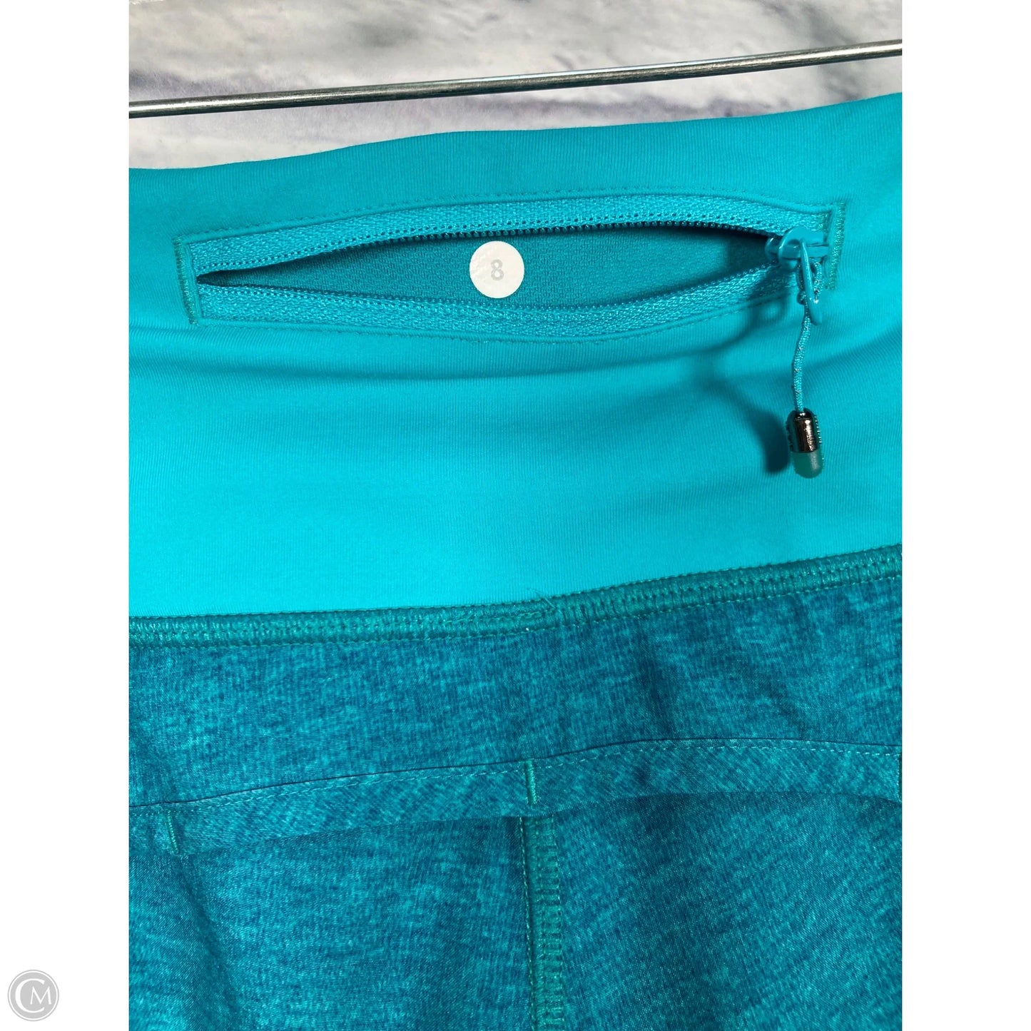 Athletic Shorts By Lululemon In Aqua, Size: 8