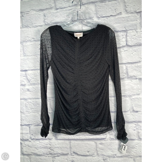 Top Long Sleeve By Laundry In Black, Size: S
