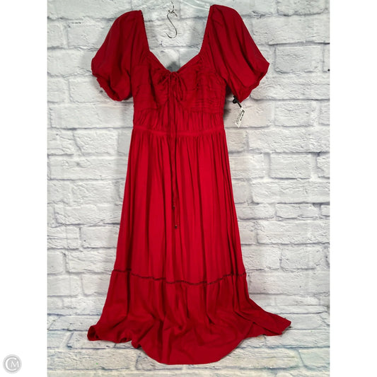 Dress Designer By Karl Lagerfeld In Red, Size: S