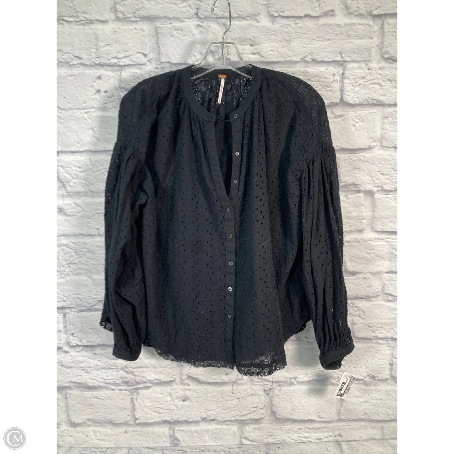 Top Long Sleeve By Free People In Black, Size: Xs