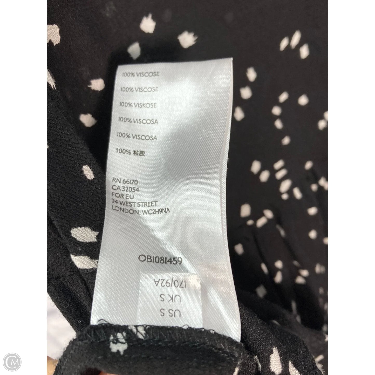 Top Long Sleeve By Maeve In Black & White, Size: S