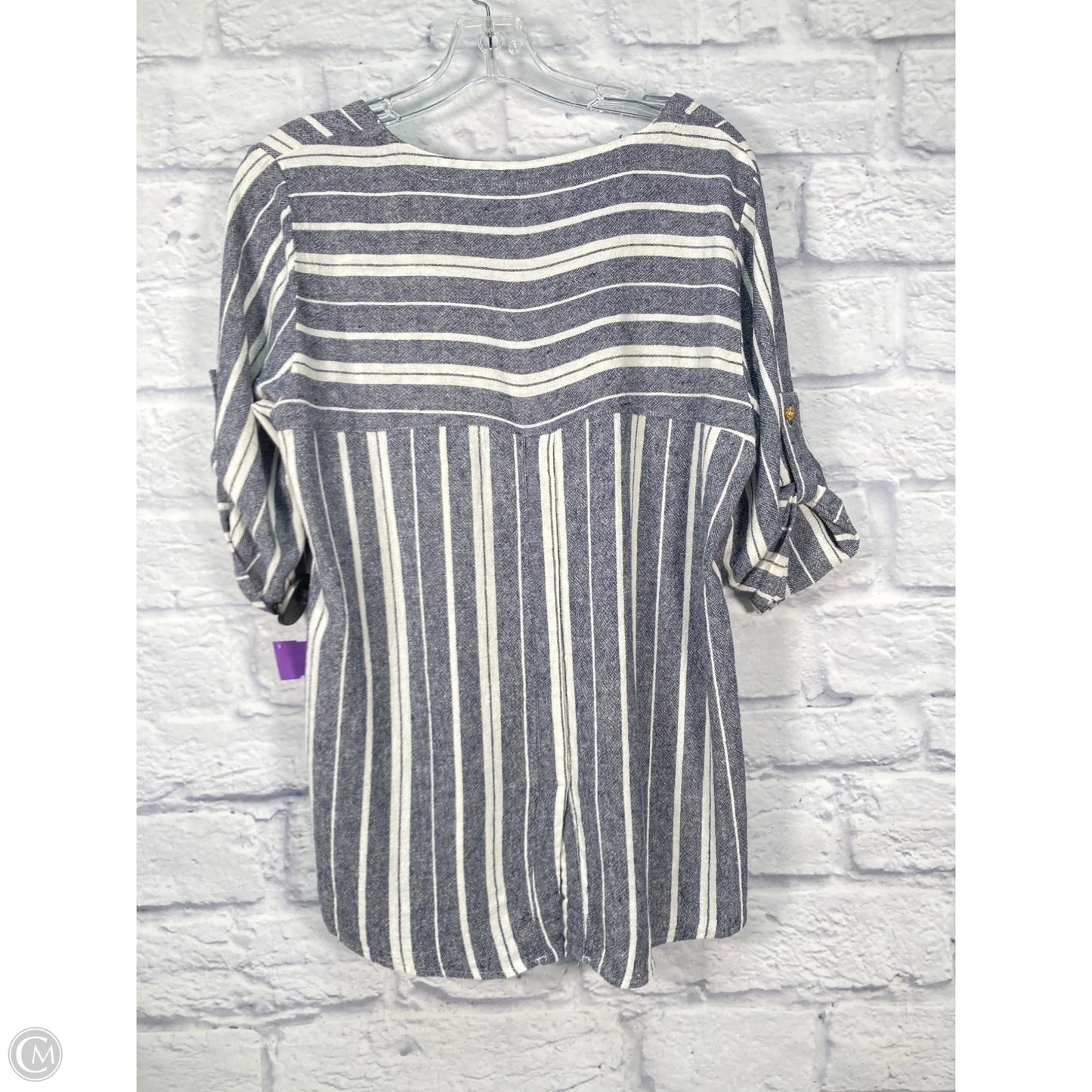 Tunic 3/4 Sleeve By Ellen Tracy In Grey, Size: M