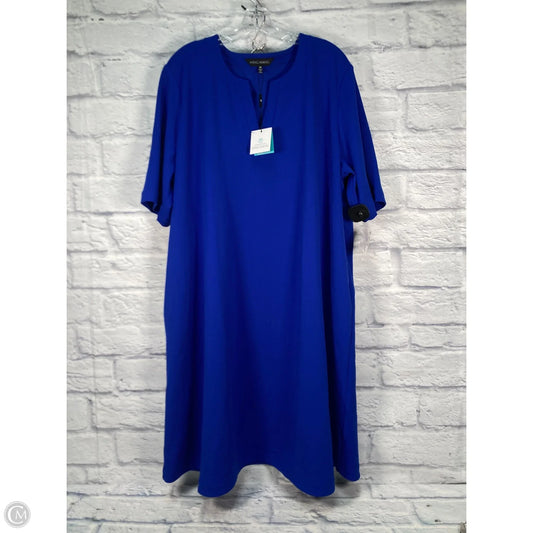 Dress Casual Short By Ming Wang In Blue, Size: 2x