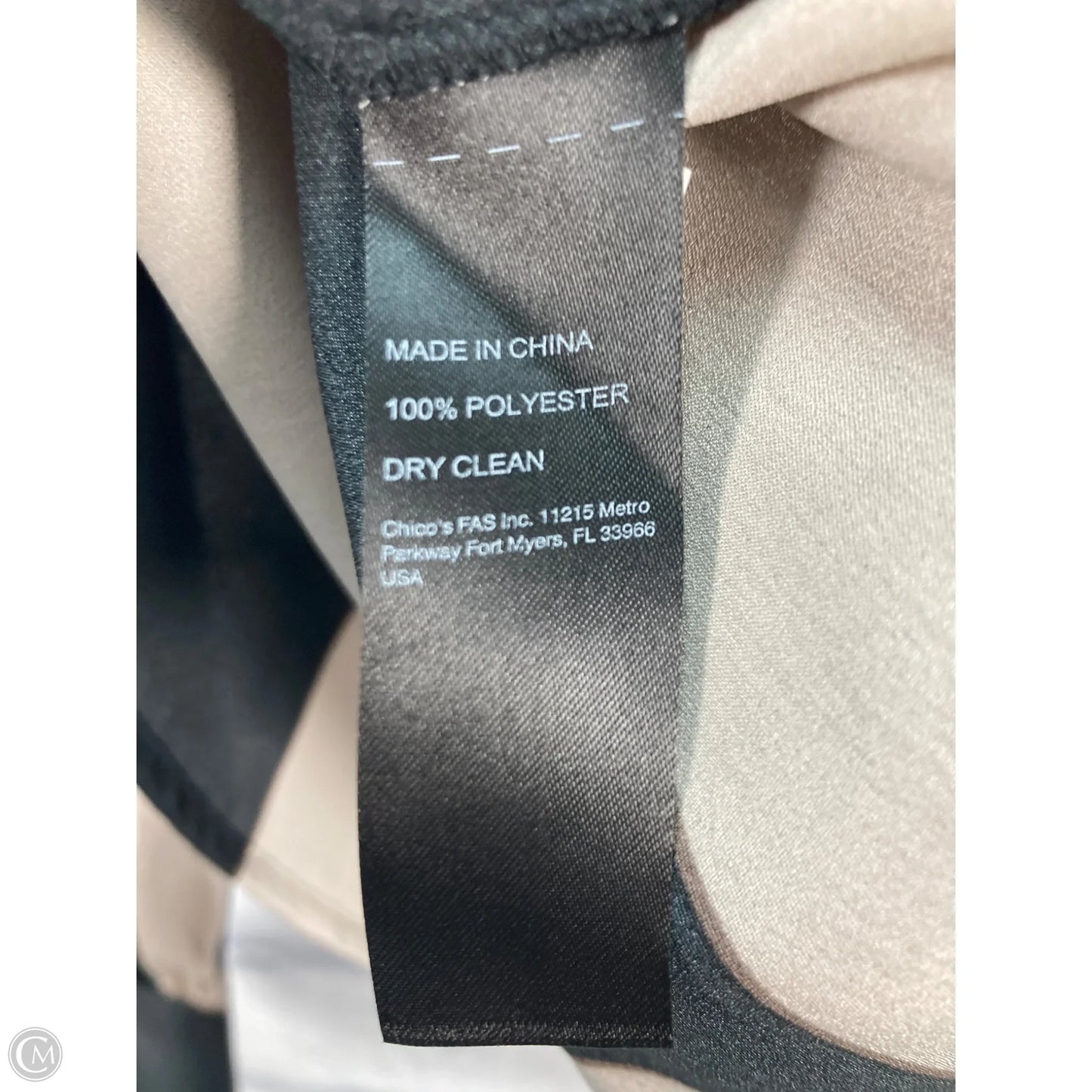 Top Long Sleeve By Black Label In Black, Size: M