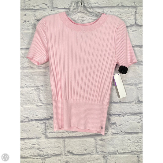 Top Short Sleeve Designer By Karl Lagerfeld In Pink, Size: M