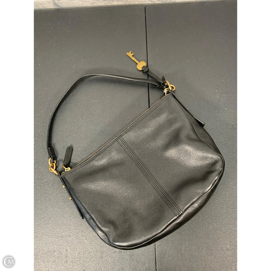 Handbag Leather By Fossil, Size: Medium