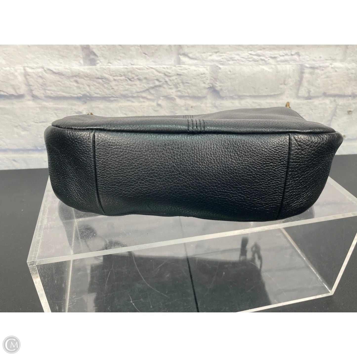 Handbag Leather By Fossil, Size: Medium