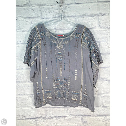 Top Short Sleeve By Johnny Was In Grey, Size: Xs