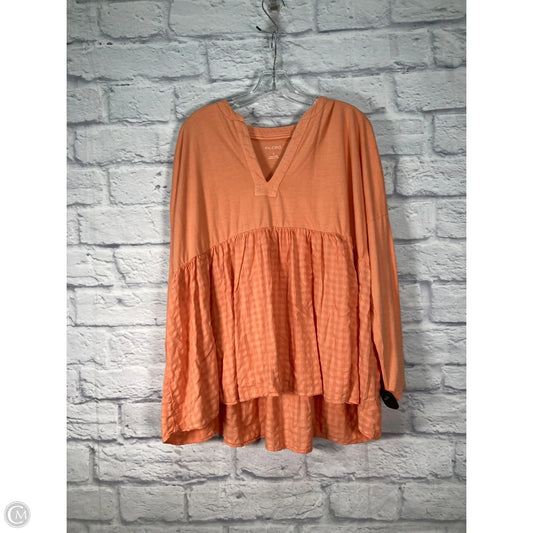 Tunic Long Sleeve By Pilcro In Orange, Size: S