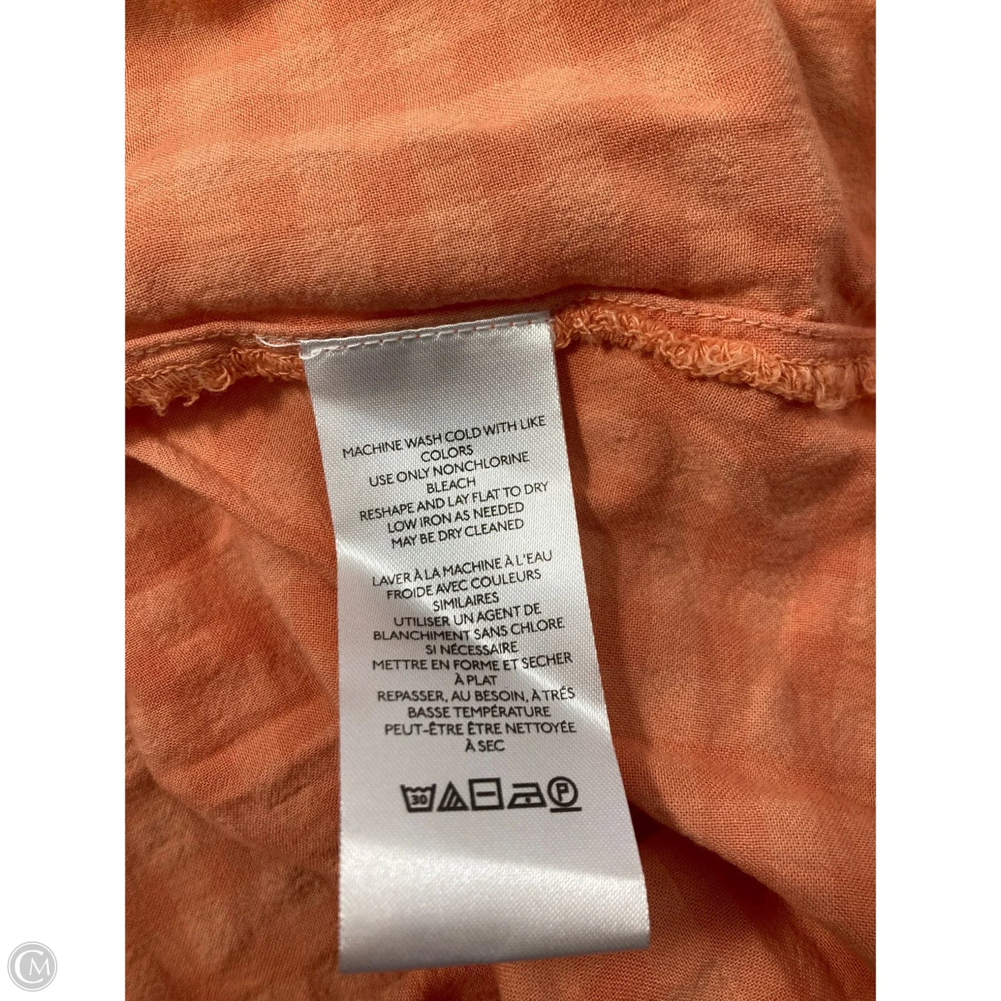 Tunic Long Sleeve By Pilcro In Orange, Size: S