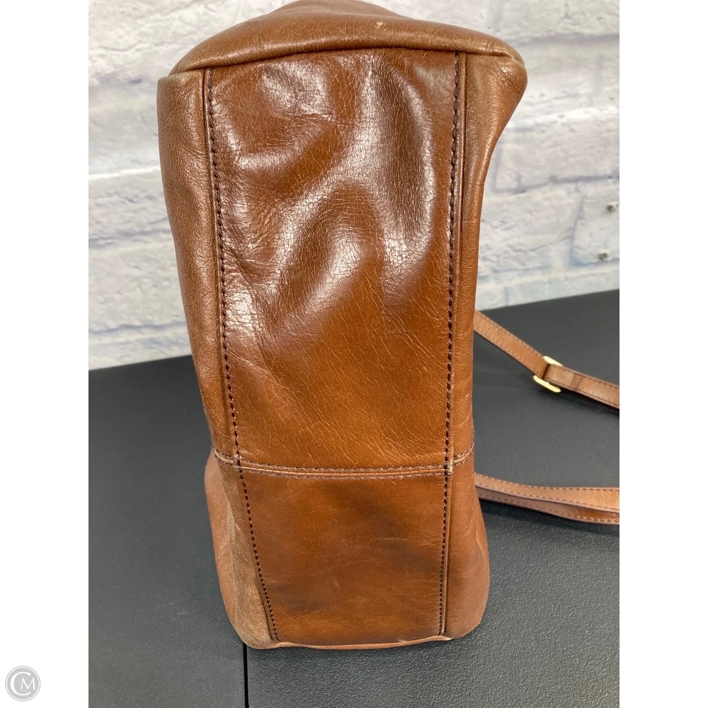 Handbag Leather By Hobo Intl, Size: Large