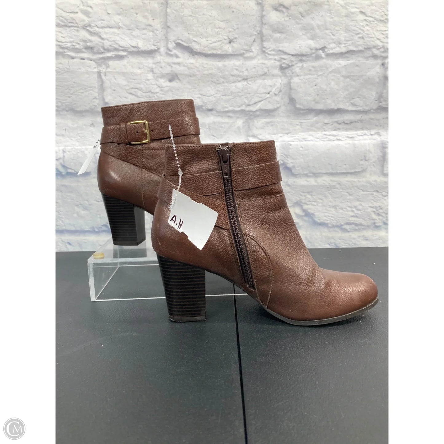 Boots Ankle Heels By Cole-haan In Brown, Size: 7.5