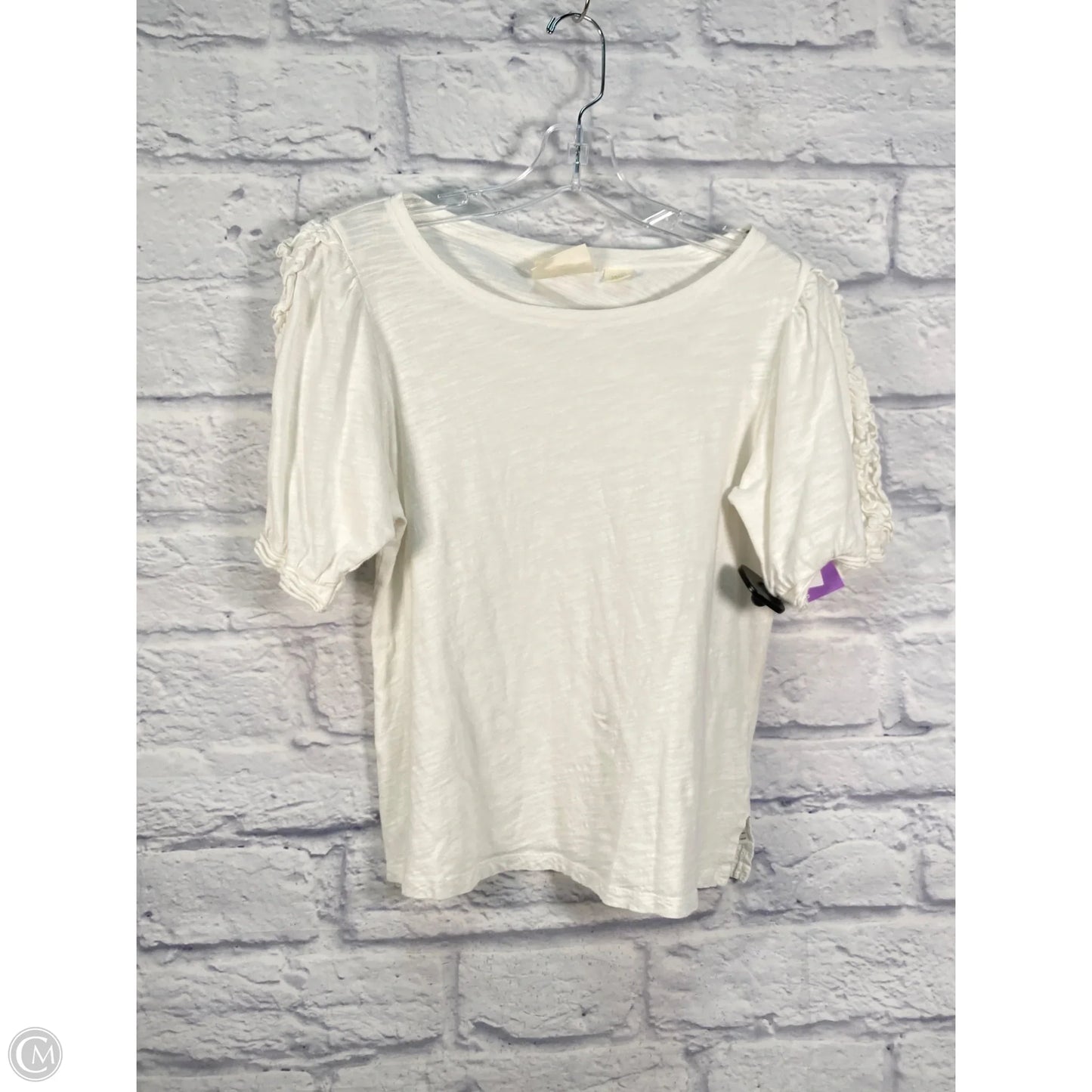 Top Short Sleeve By Maeve In White, Size: S