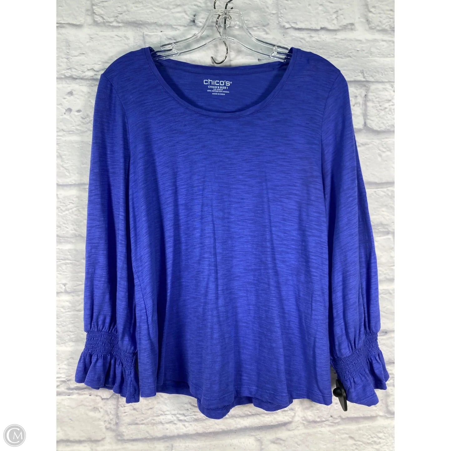 Top Long Sleeve By Chicos In Purple, Size: M