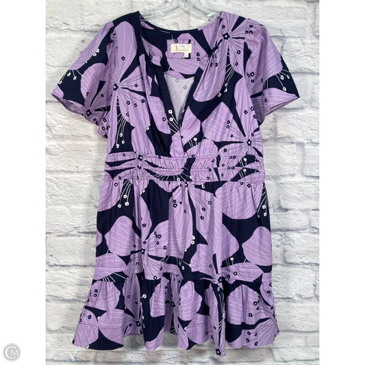 Dress Casual Short By Anthropologie In Blue & Purple, Size: Xlp