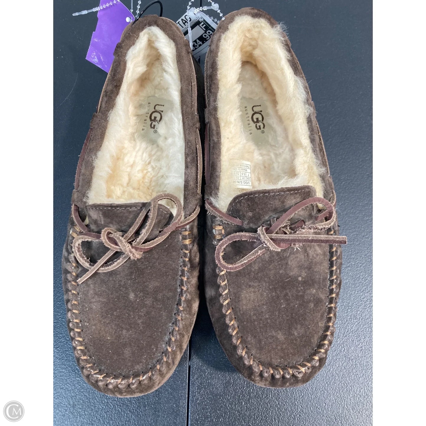 Shoes Designer By Ugg In Brown & Tan, Size: 7