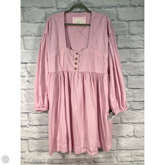 Dress Casual Short By Anthropologie In Pink, Size: Xl