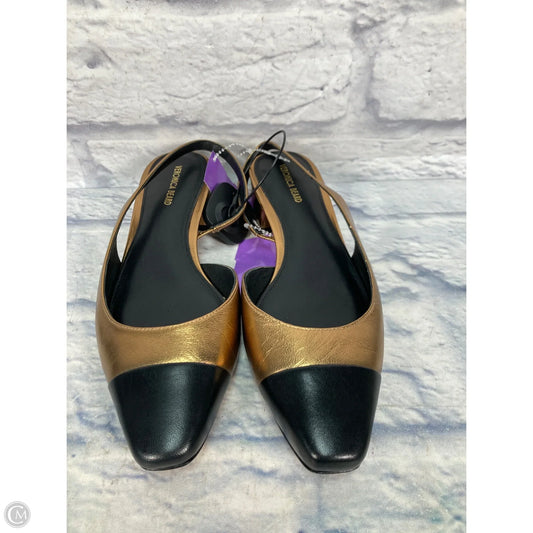 Shoes Heels Block By Veronica Beard In Black & Gold, Size: 7.5