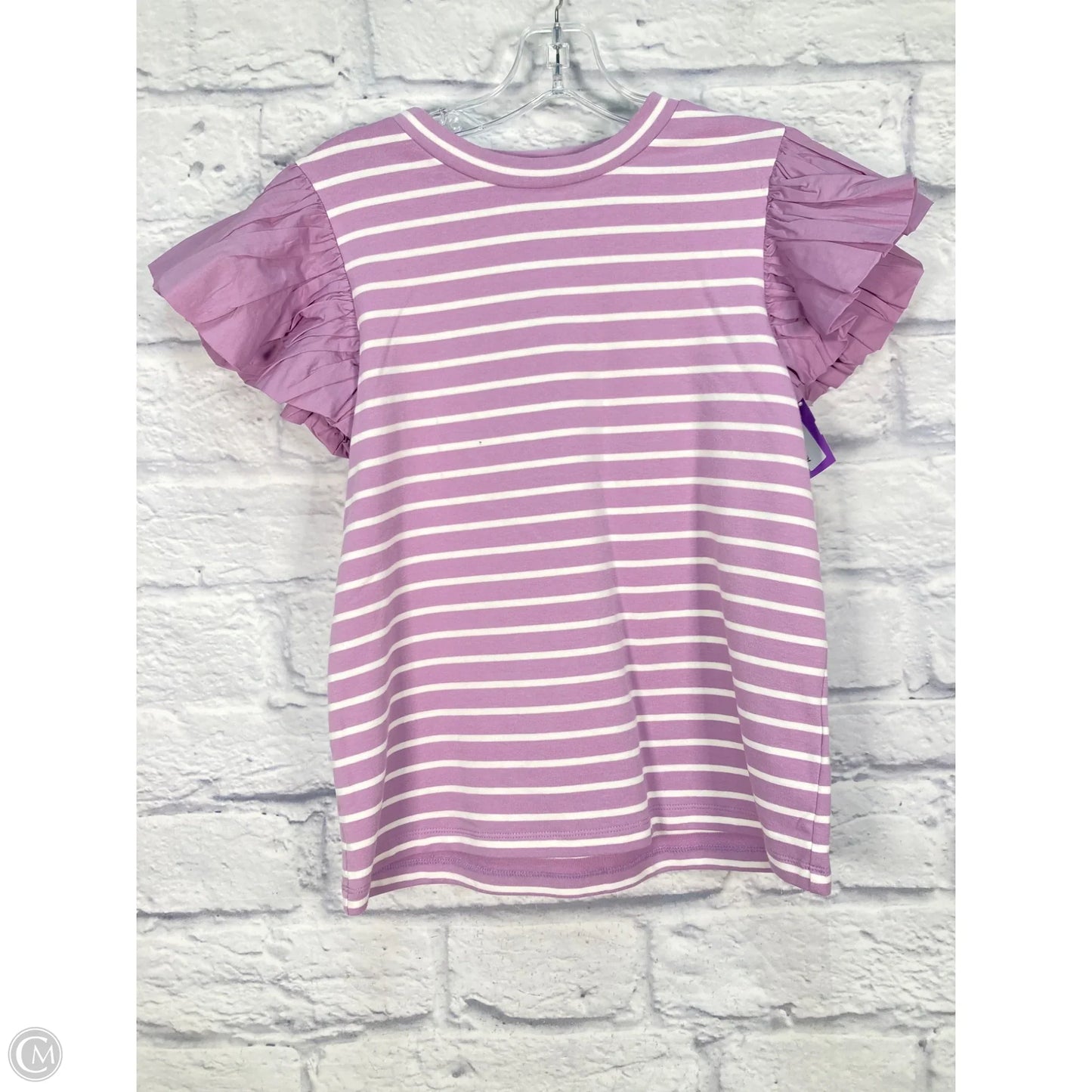 Top Short Sleeve By English Factory In Purple, Size: Xs