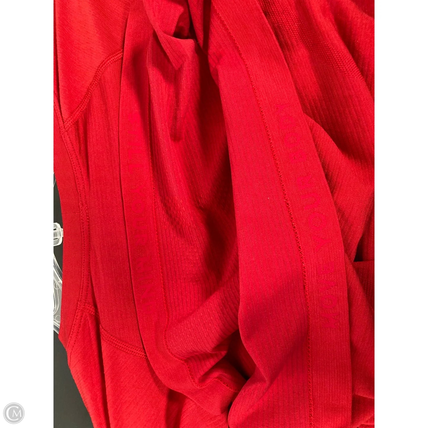 Athletic Top Short Sleeve By Lululemon In Red, Size: 6