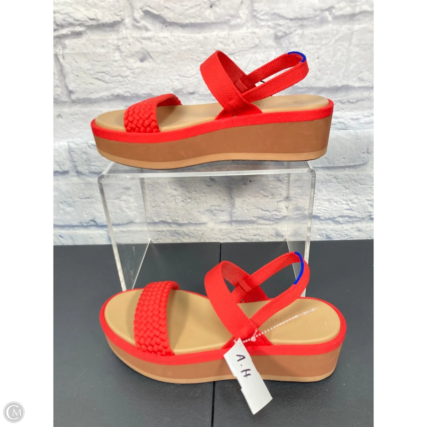 Sandals Heels Platform By Rothys In Coral, Size: 9.5