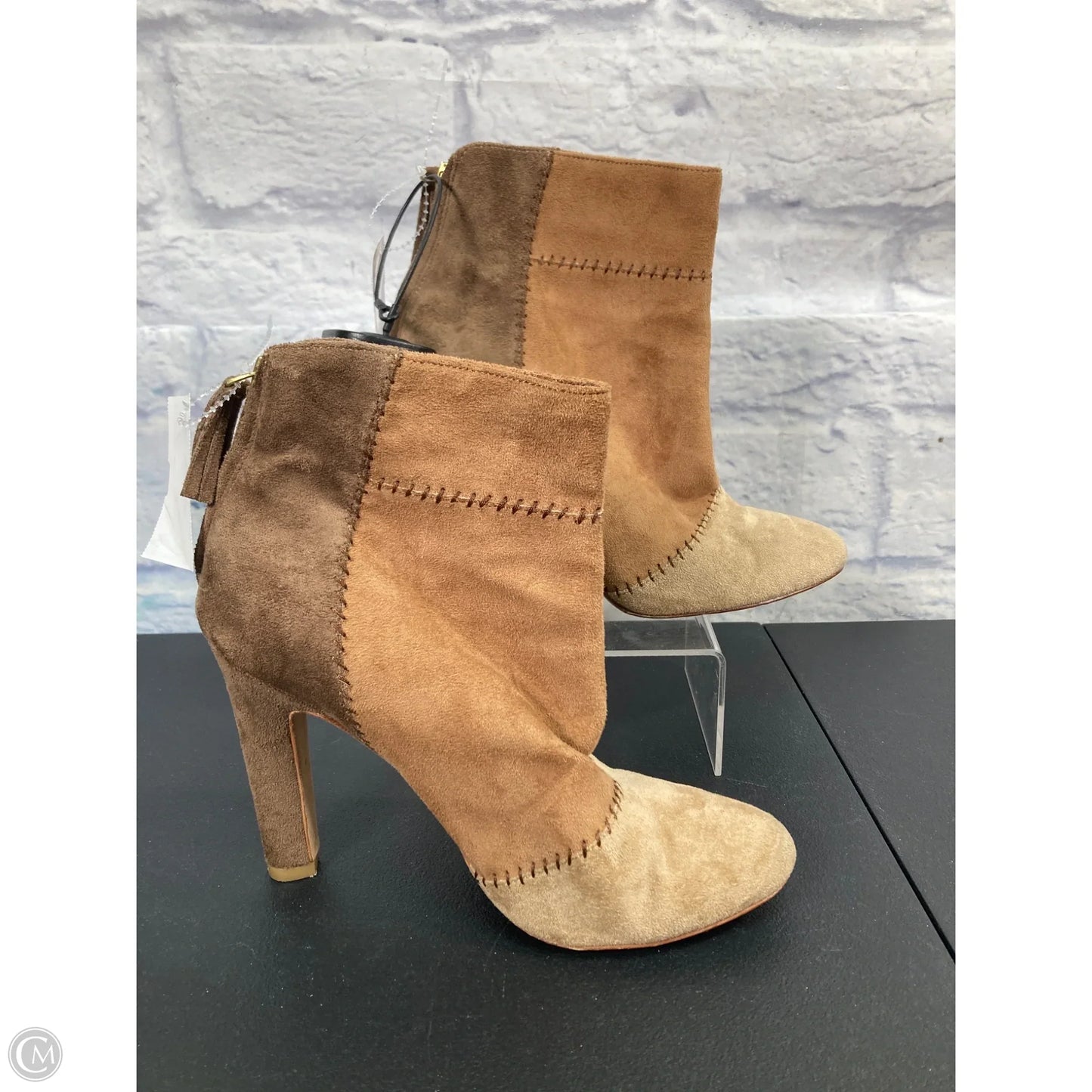 Boots Ankle Heels By Joie In Brown, Size: 7