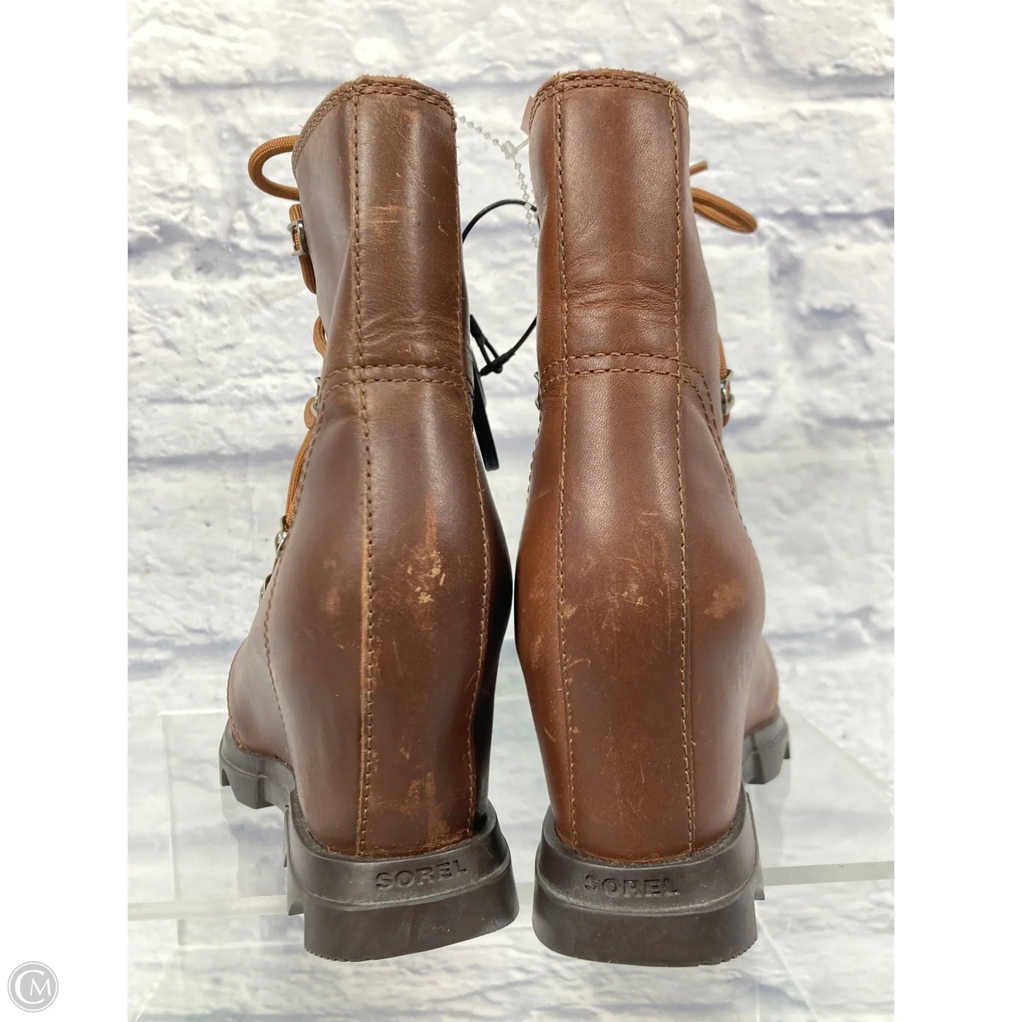 Boots Ankle Heels By Sorel In Brown, Size: 7