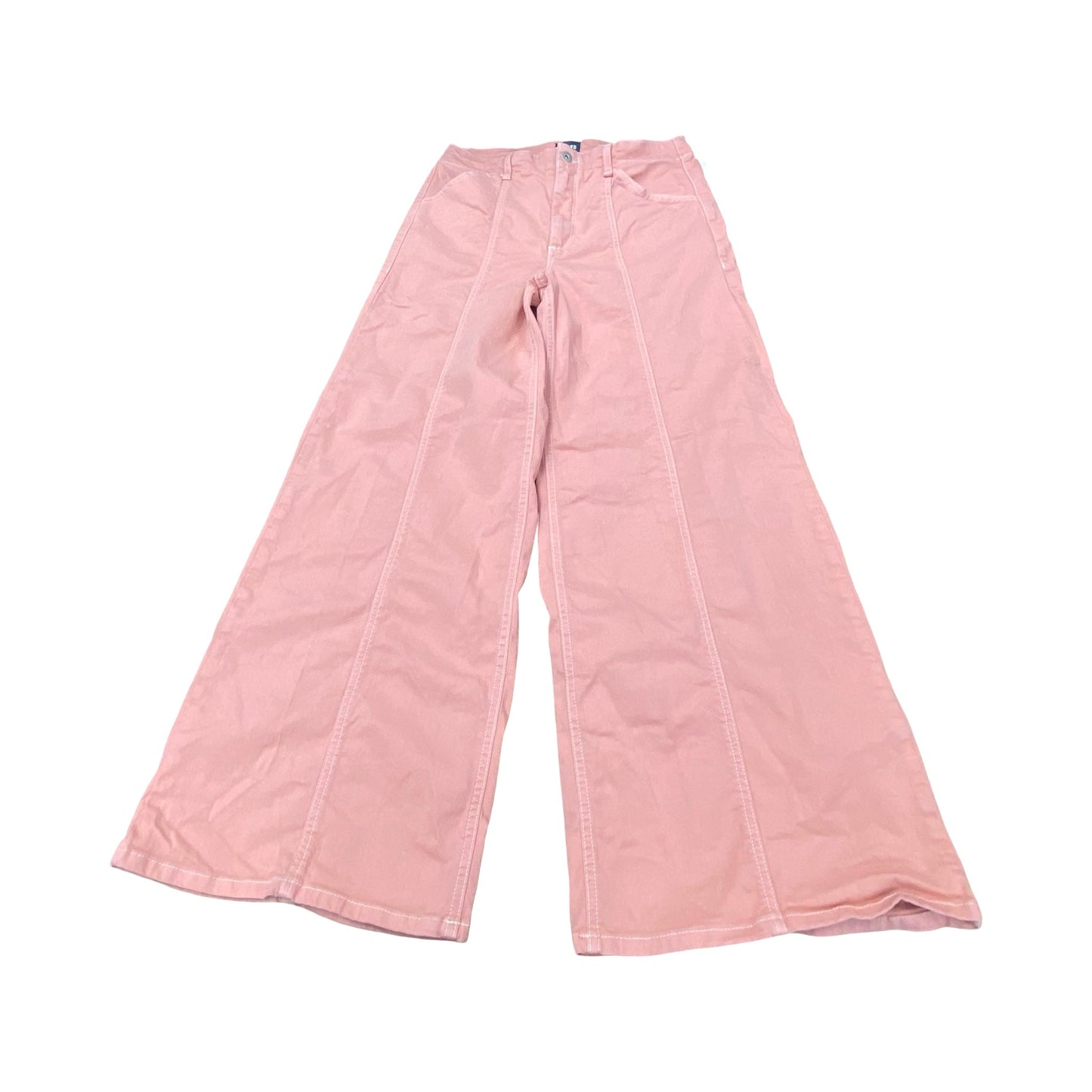 Jeans Wide Leg By Maeve In Pink Denim, Size:10